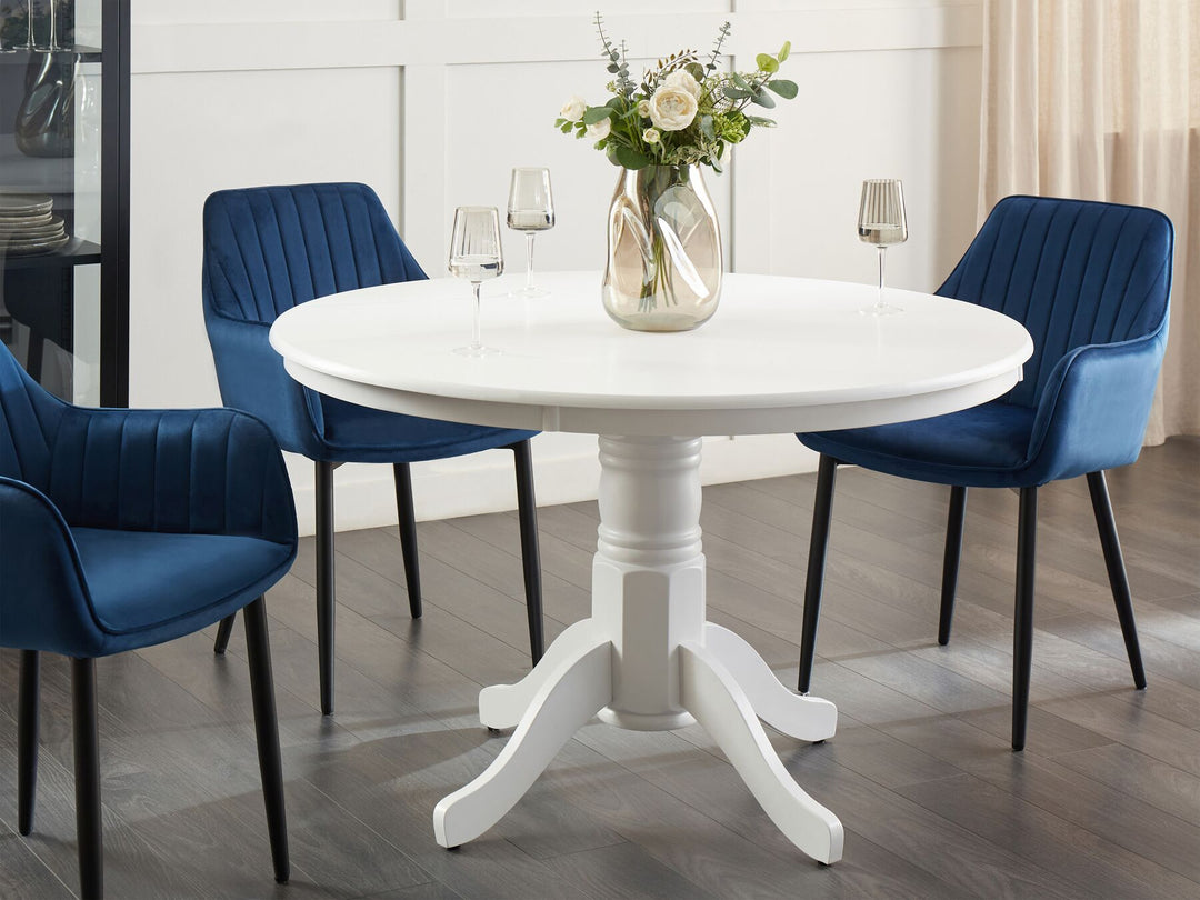 Round Dining Table ⌀ 120 cm White Akron