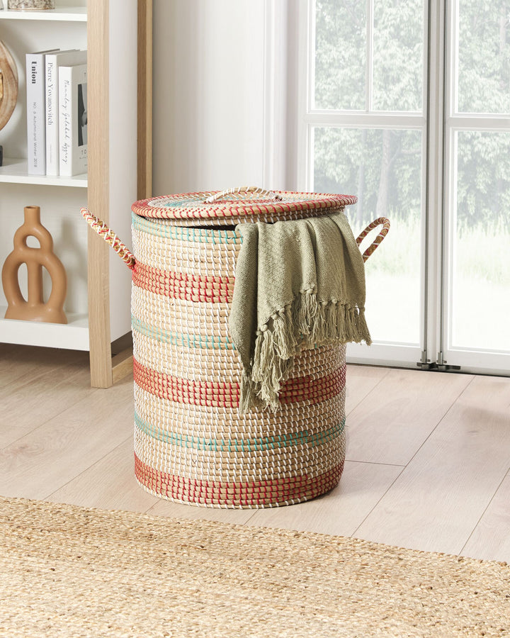 Seagrass Basket with Lid Light Sadec