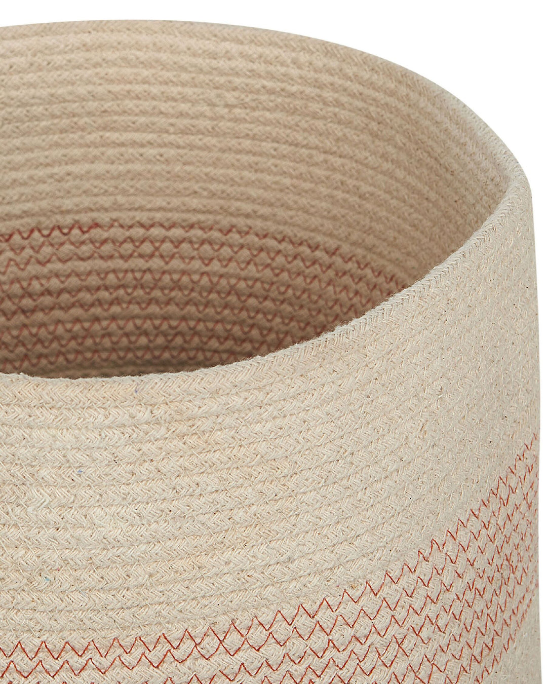 Cotton Basket with Lid Light Beige Silopi