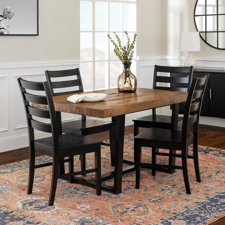 4 Seater Rustic Oak Dining Set Ridlon