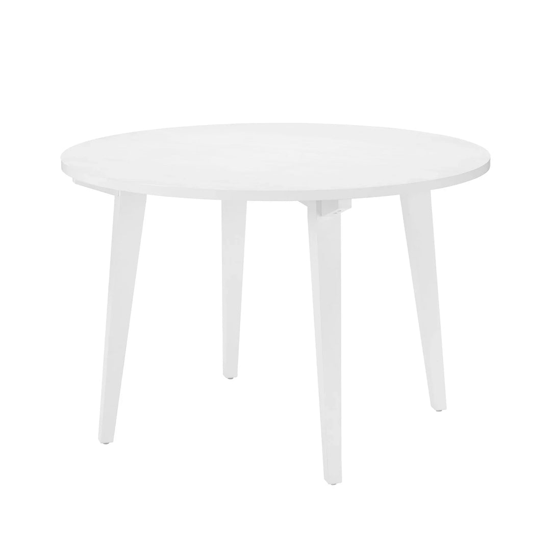 Wood White Round Dining Table Railsback