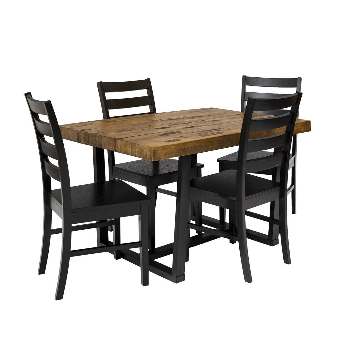 4 Seater Rustic Oak Dining Set Ridlon