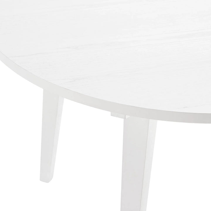 Wood White Round Dining Table Railsback