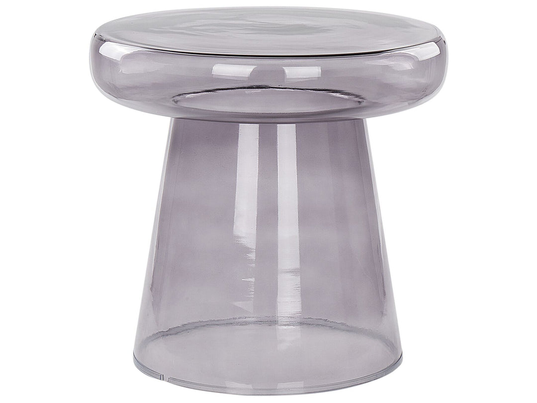 Set of 2 Glass Side Tables Grey Laguna/Caldera