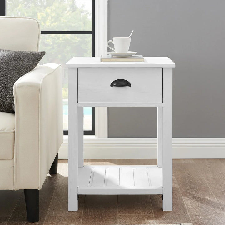 Side Table Brushed White Kozak