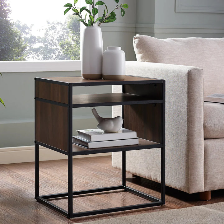 Side Table Dark Walnut Bernardete