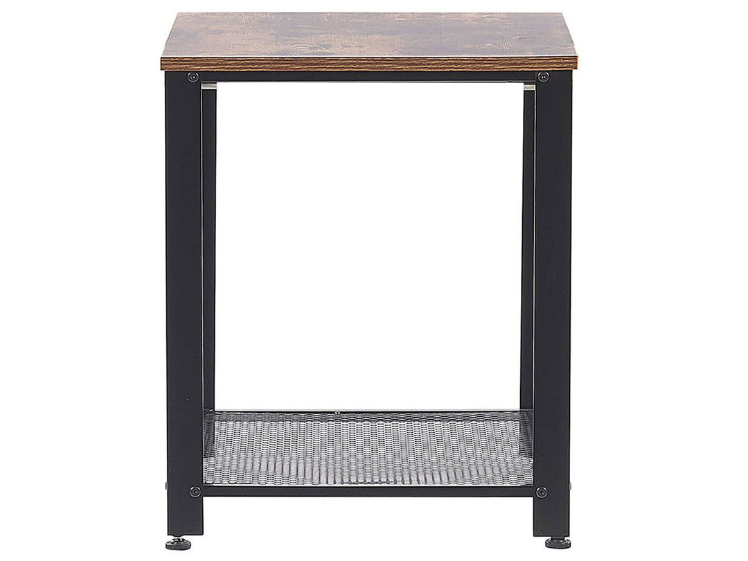 Side Table Dark Wood and Black Aston