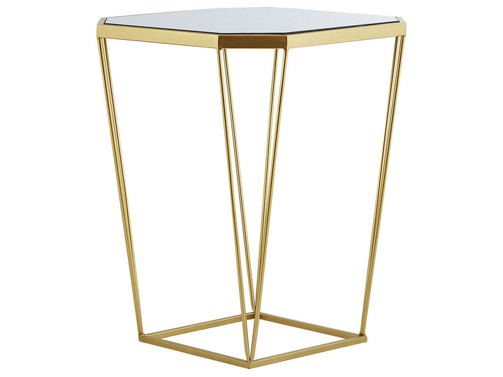 Side Table Glass Mirrored Gold Sierra