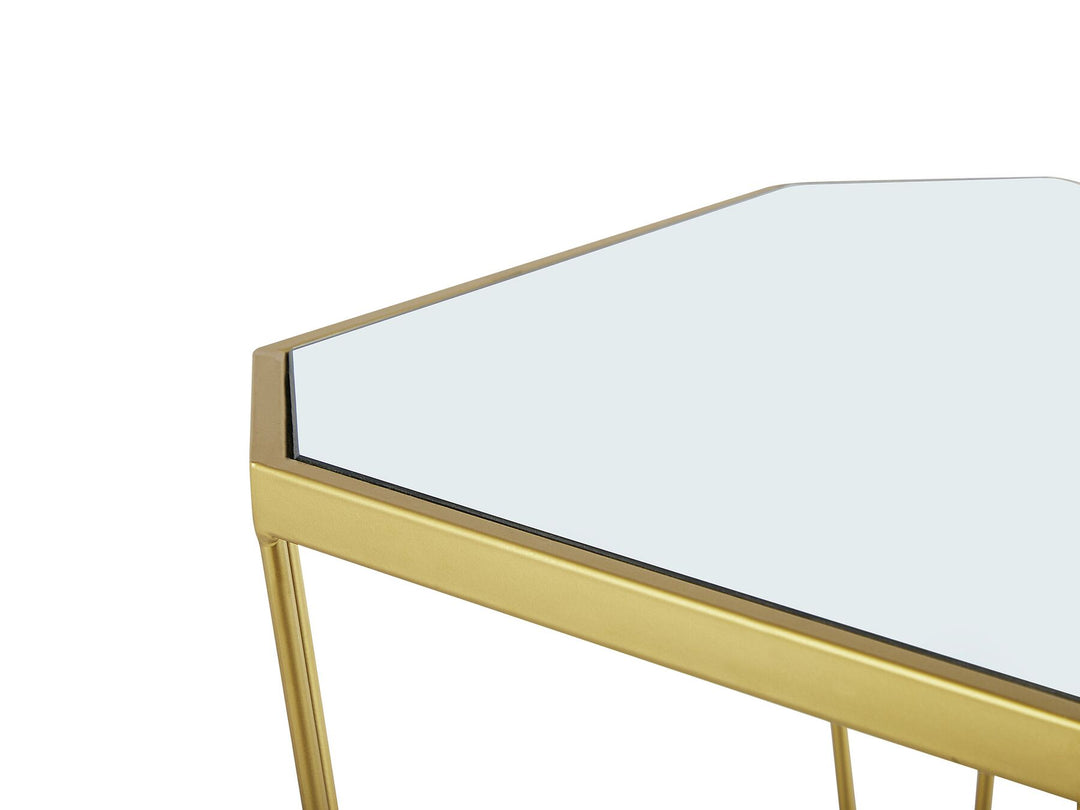 Side Table Glass Mirrored Gold Sierra