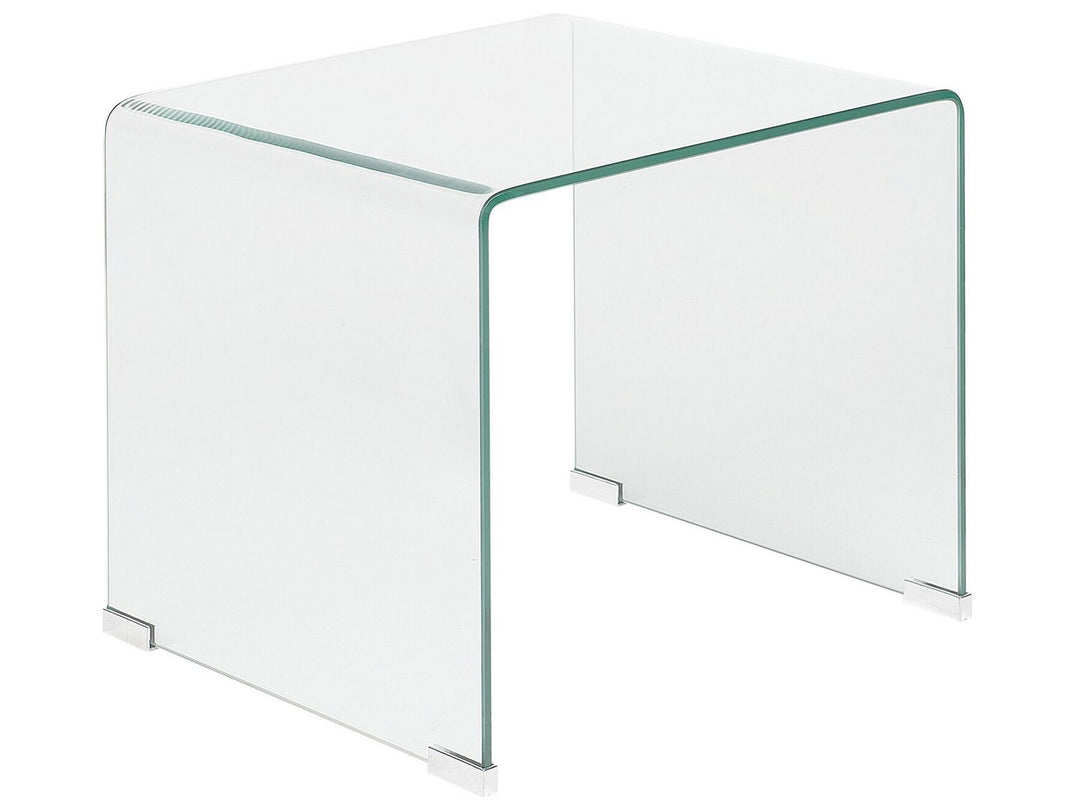 Side Table Tempered Glass Gloss Transparent Kendall