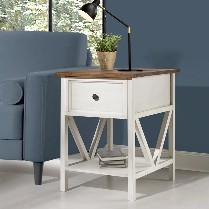 Side Table White Wash Umbra