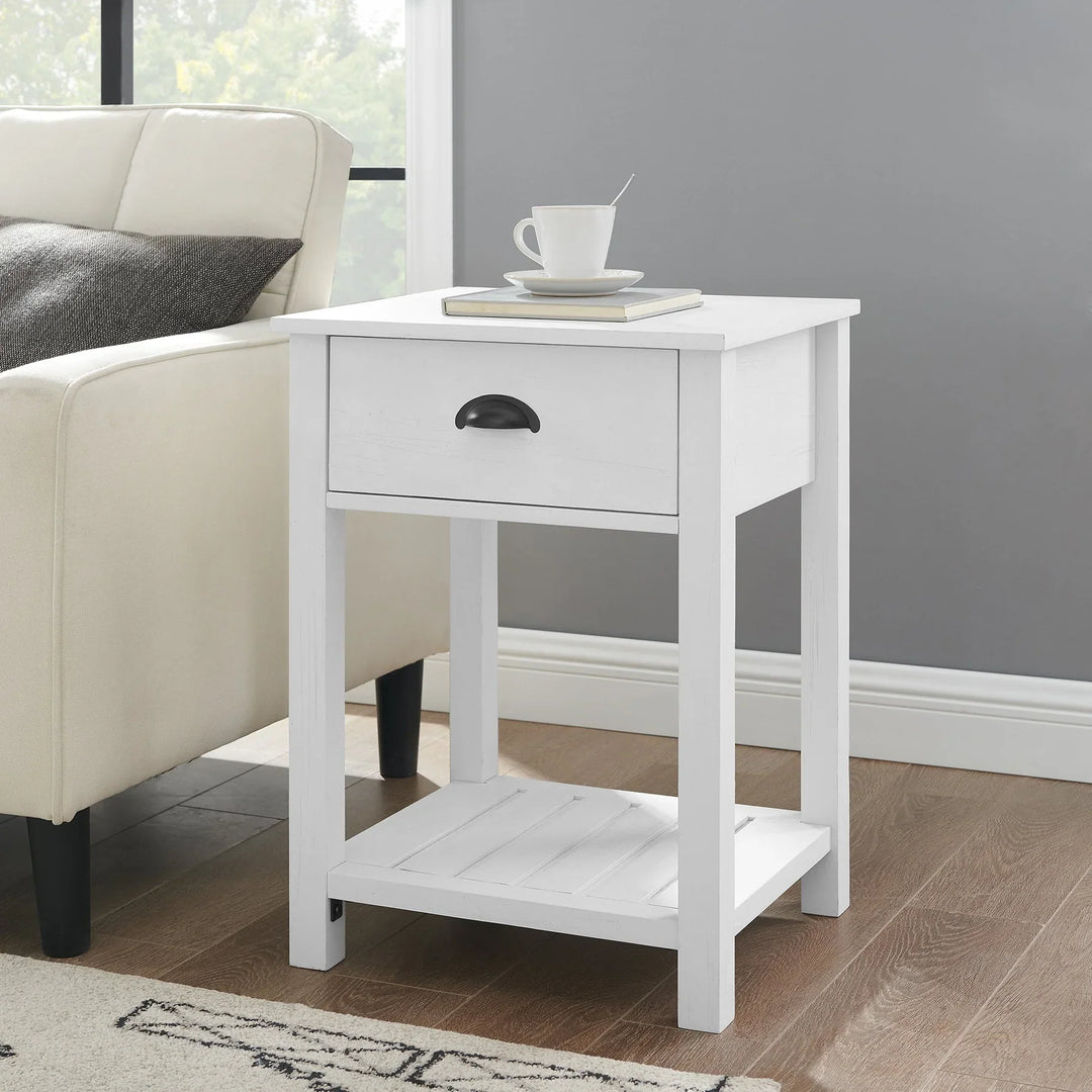 Side Table Brushed White Kozak