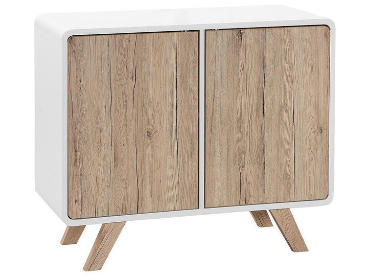 Sideboard White with Light Wood Milo