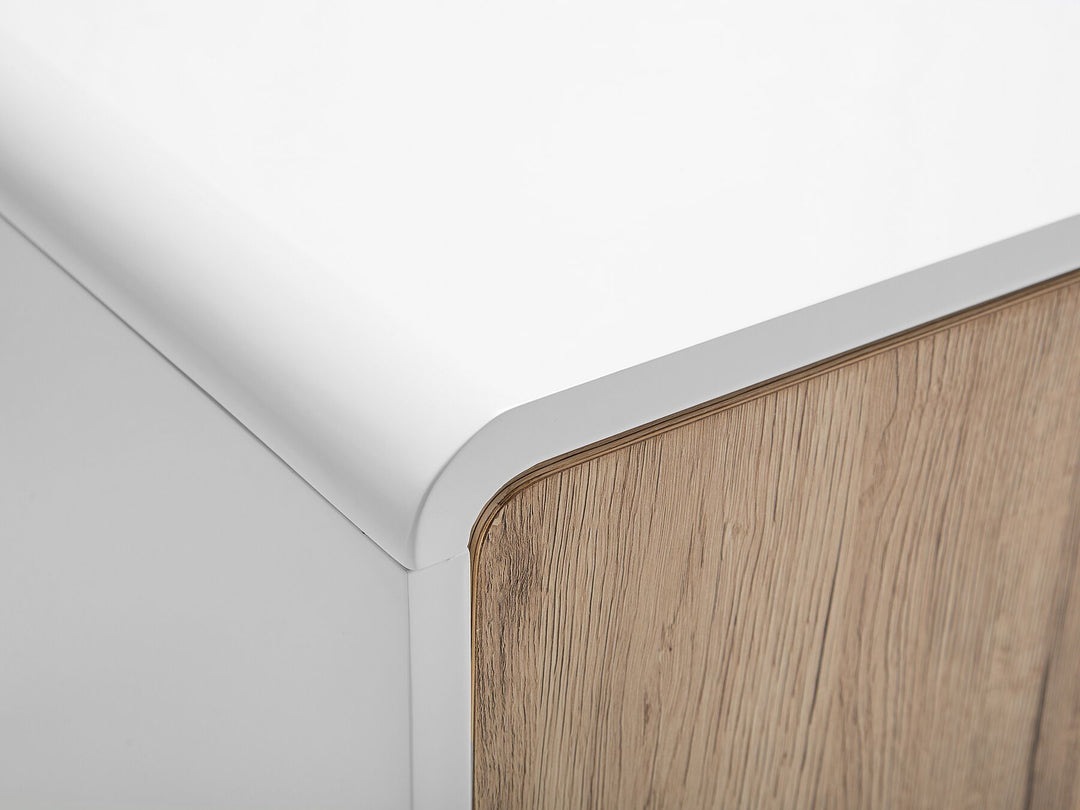 Sideboard White with Light Wood Milo