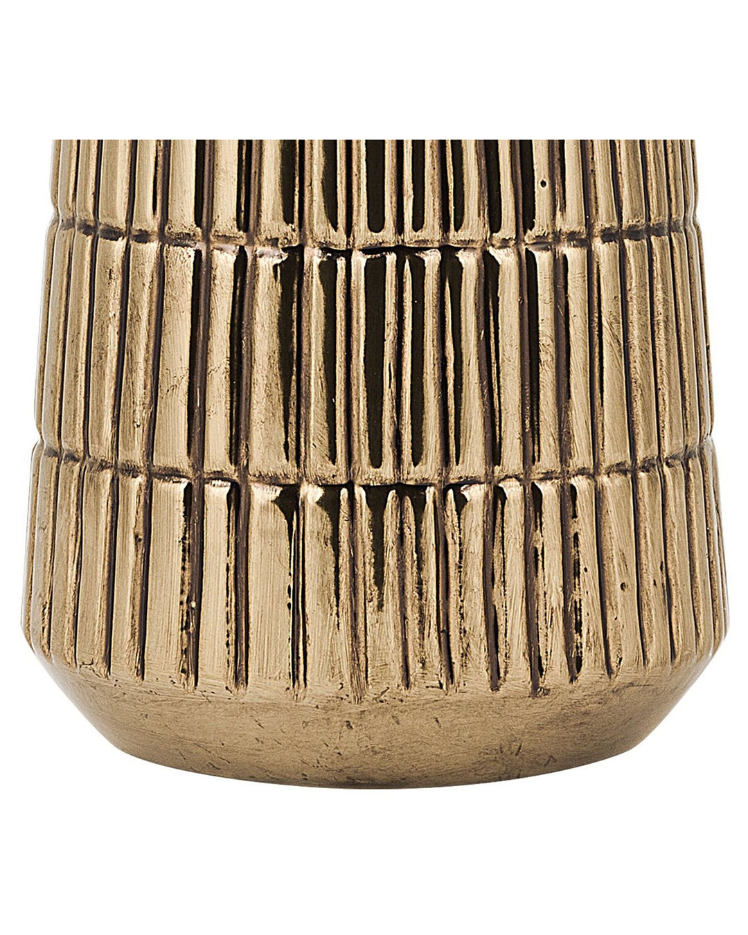 Stoneware Decorative Vase 22 cm Gold Qanawat