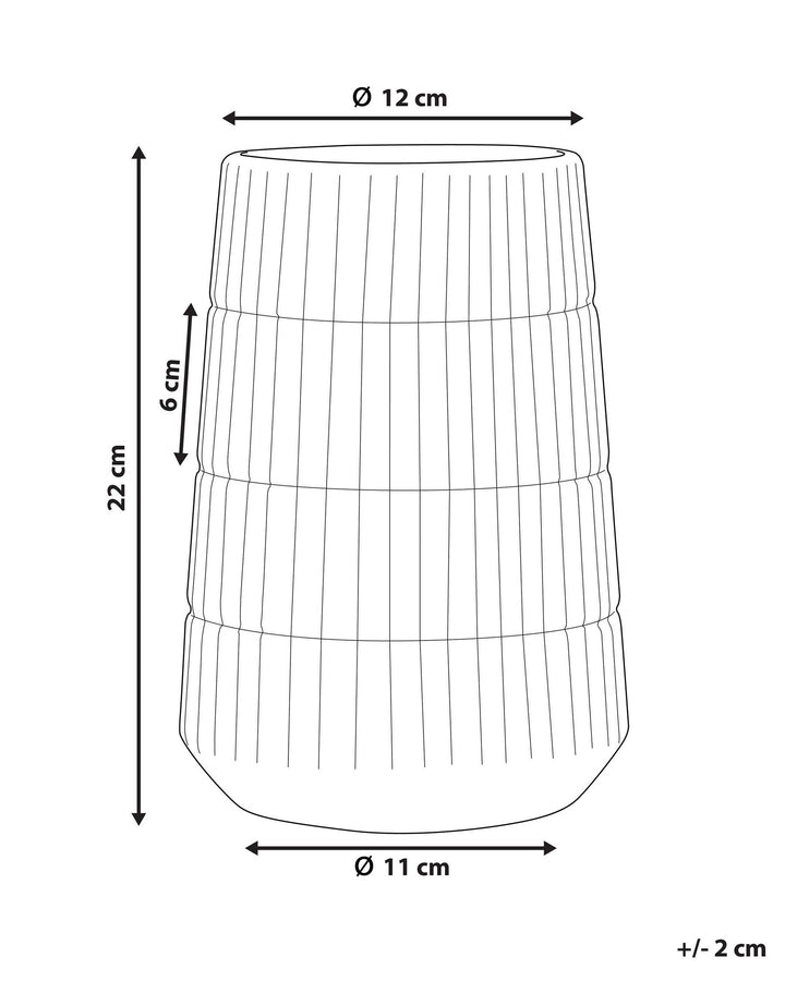 Stoneware Decorative Vase 22 cm Gold Qanawat