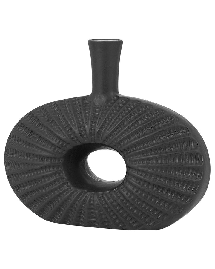 Stoneware Decorative Vase 24 cm Black Arwad