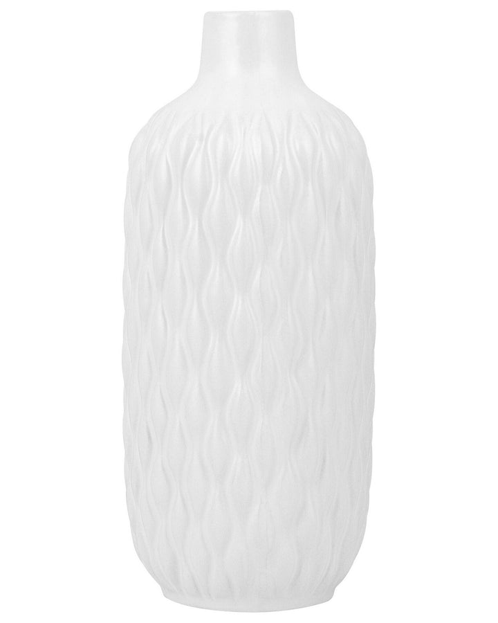 Stoneware Decorative Vase 31 cm White Emar