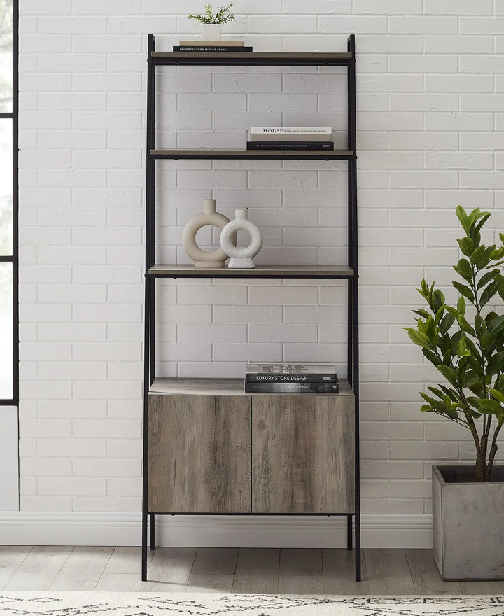 Storage Bookshelf Grey Wash Antonella