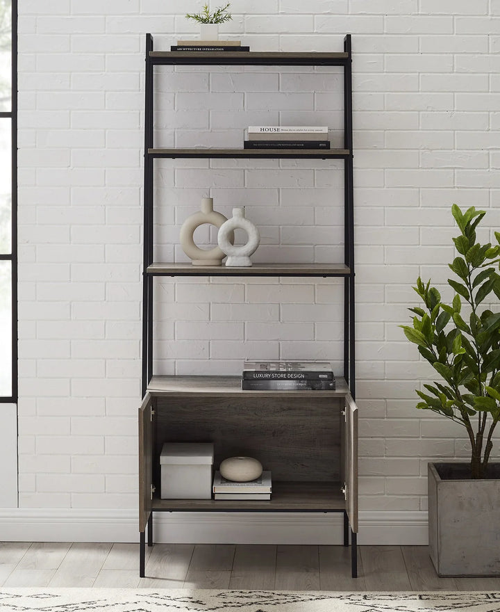 Storage Bookshelf Grey Wash Antonella