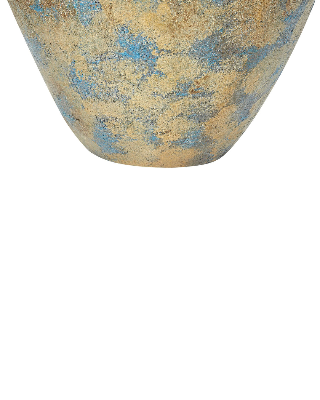 Terracotta Decorative Vase 33 cm Gold with Turquoise Nida