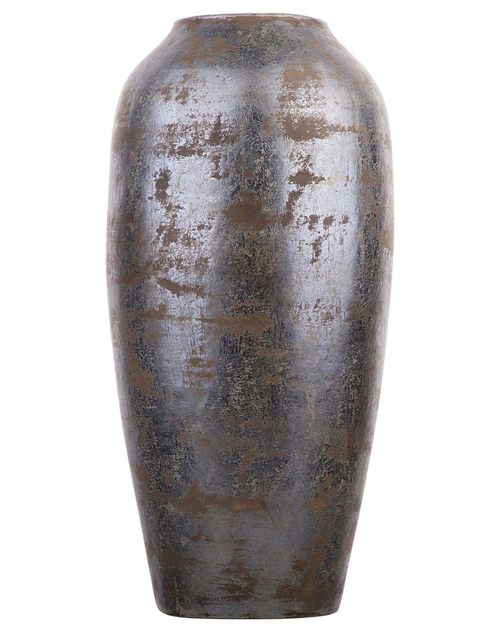 Terracotta Decorative Vase 48 cm Dark Grey Lorca