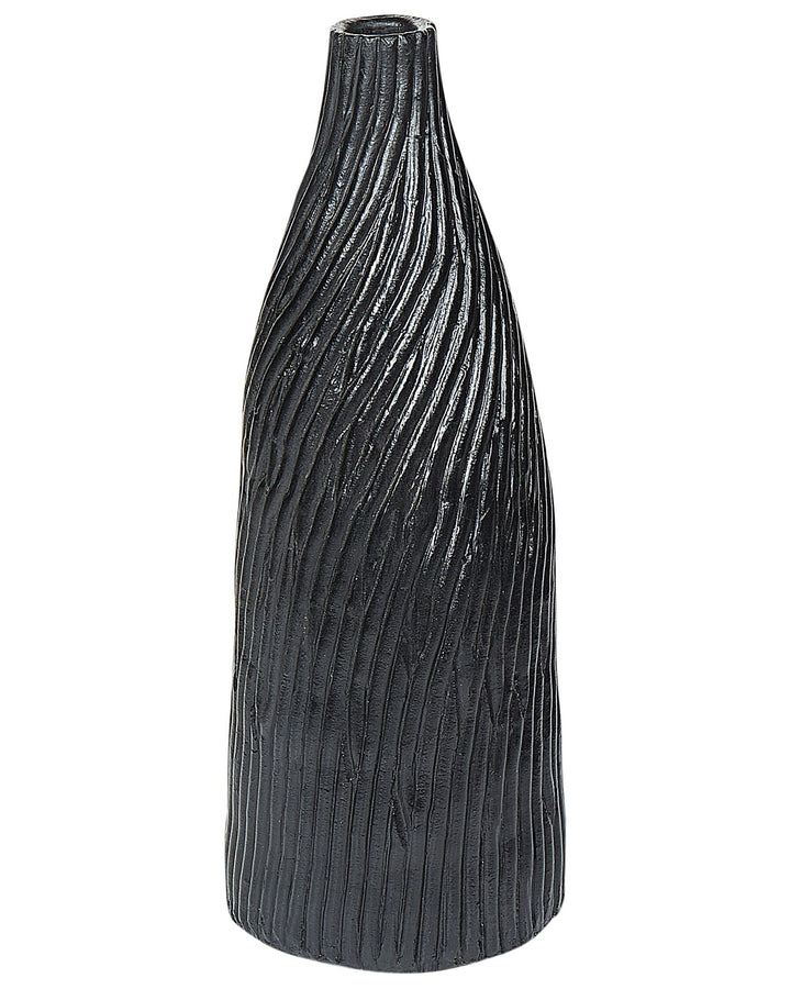 Terracotta Decorative Vase 50 cm Black Florentia