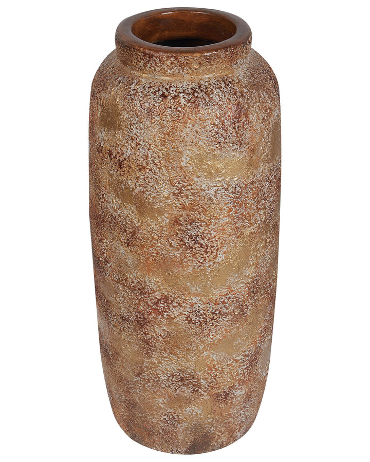 Terracotta Decorative Vase 52 cm Brown Itanos