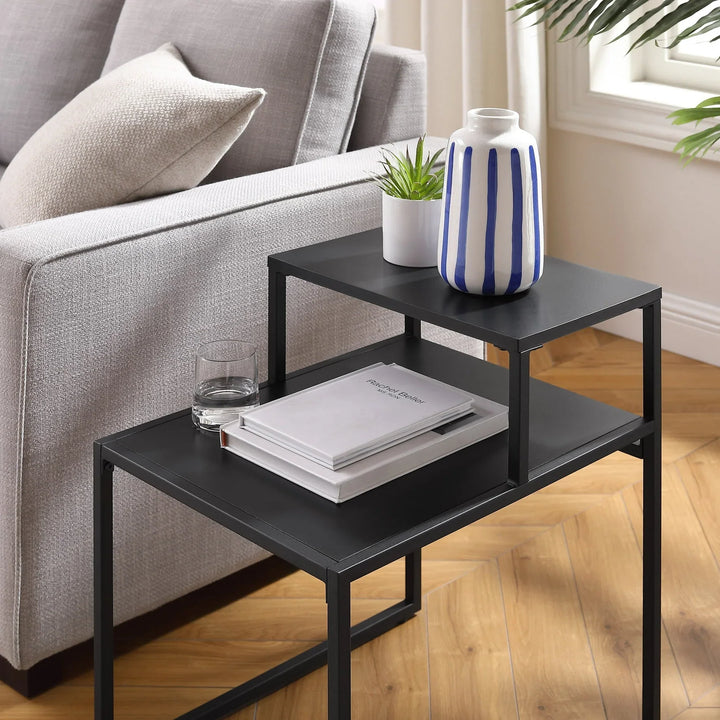 Two Tiered Side Table Black Gillen