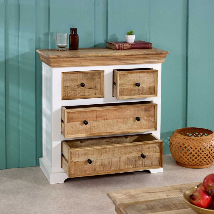 Alfie Solid Mango Wood 4 Chest Of Drawers