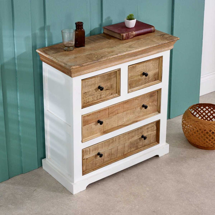 Alfie Solid Mango Wood 4 Chest Of Drawers