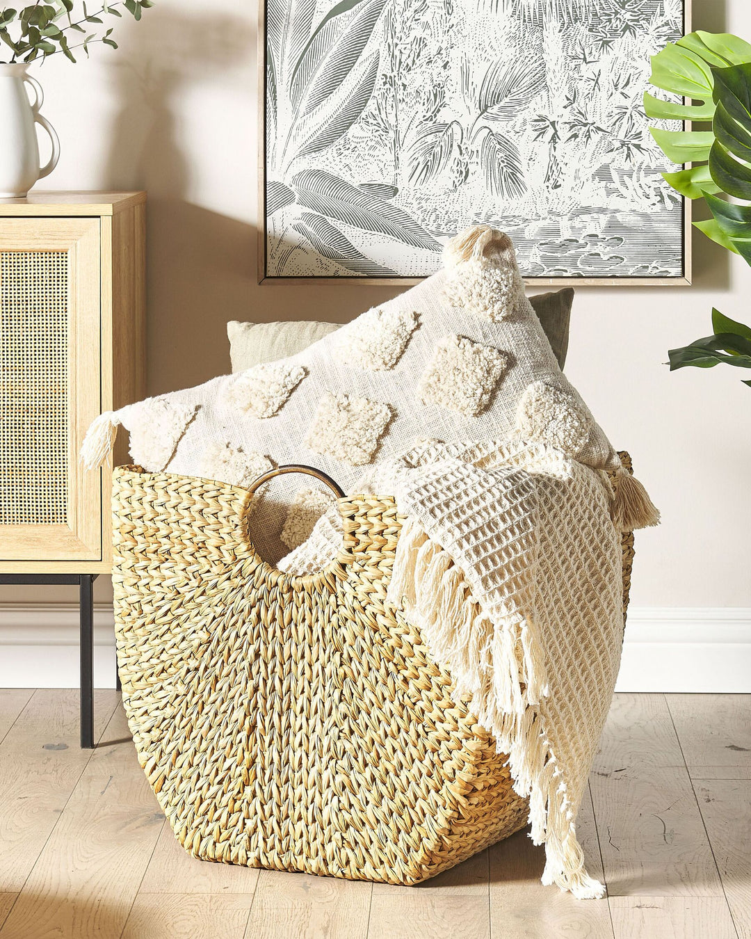 Water Hyacinth Basket Natural Washuk