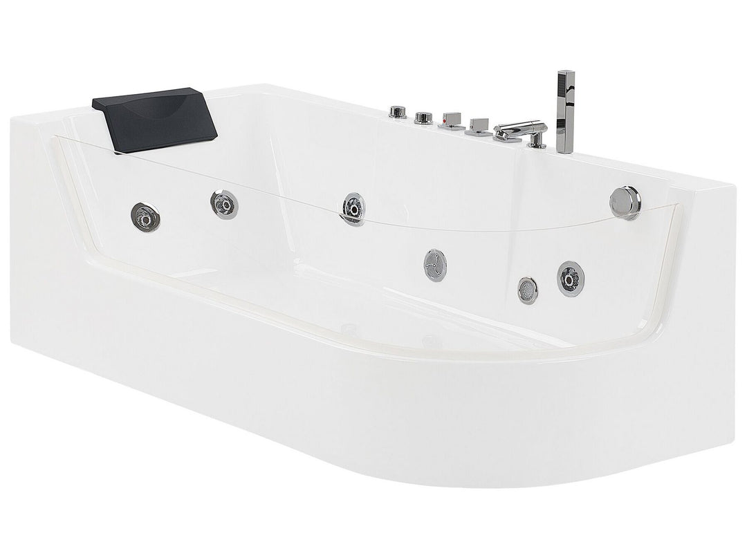 Whirlpool Bath with LED 1700 x 800 mm White Acuario