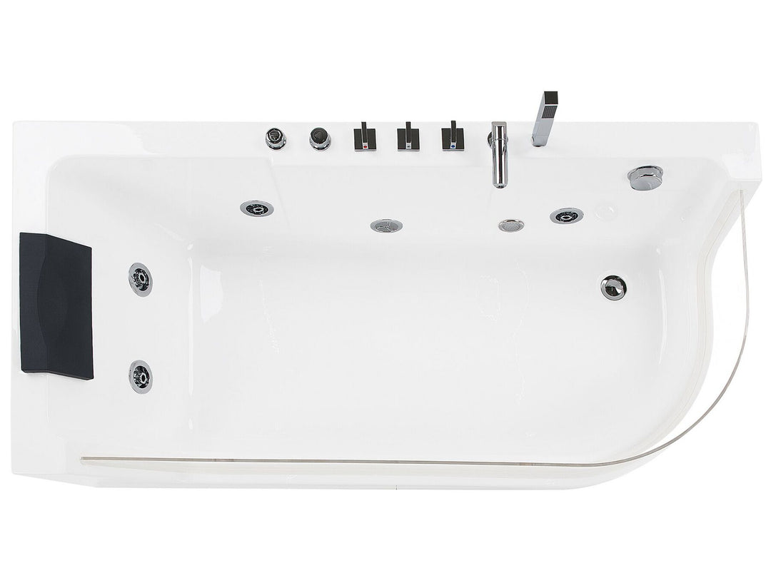 Whirlpool Bath with LED 1700 x 800 mm White Acuario