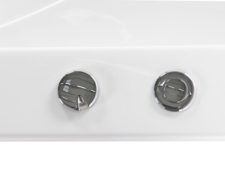 Whirlpool Bath with LED 2110 x 1500 mm White Caceres