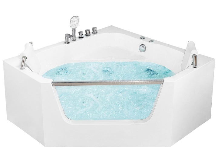 Whirlpool Corner Bath 1350 x 1350 mm White Cantalla