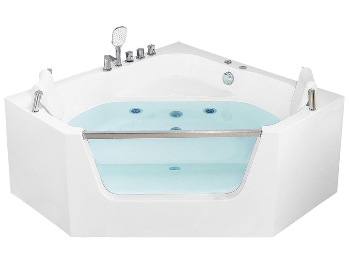 Whirlpool Corner Bath 1350 x 1350 mm White Cantalla