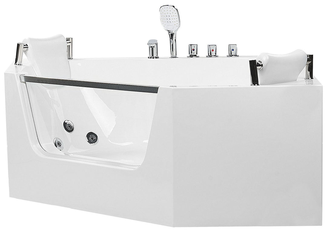 Whirlpool Corner Bath 1350 x 1350 mm White Cantalla