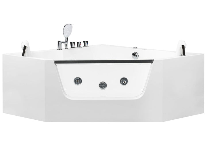 Whirlpool Corner Bath 1350 x 1350 mm White Cantalla