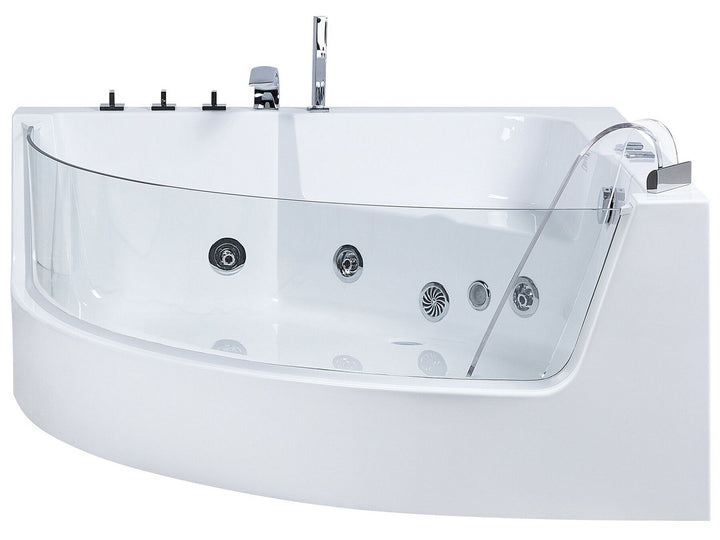 Whirlpool Bath with LED 1900 x 1350 mm White Marina