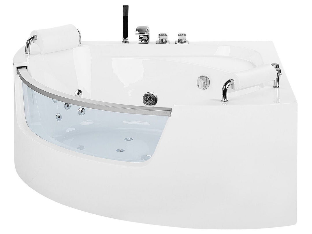 Whirlpool Bath with LED 2010 x 1500 mm White Mangle