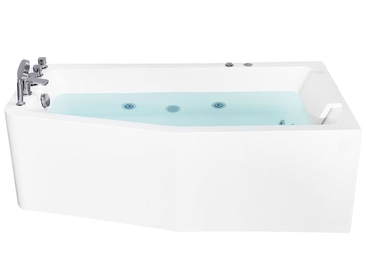 Left Hand Whirlpool Corner Bath 1700 x 800 mm White Talita