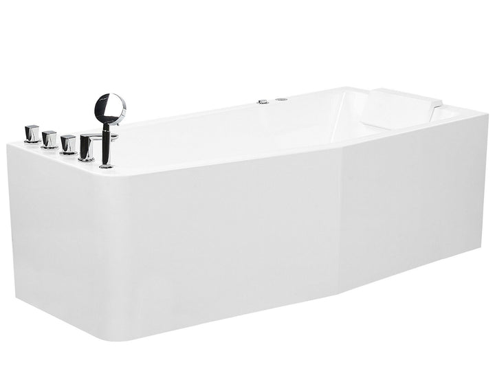 Left Hand Whirlpool Corner Bath 1700 x 800 mm White Talita