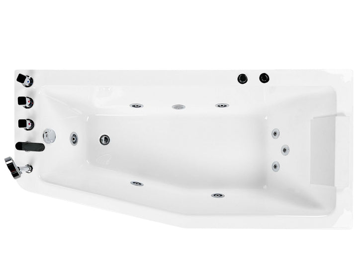 Left Hand Whirlpool Corner Bath 1700 x 800 mm White Talita