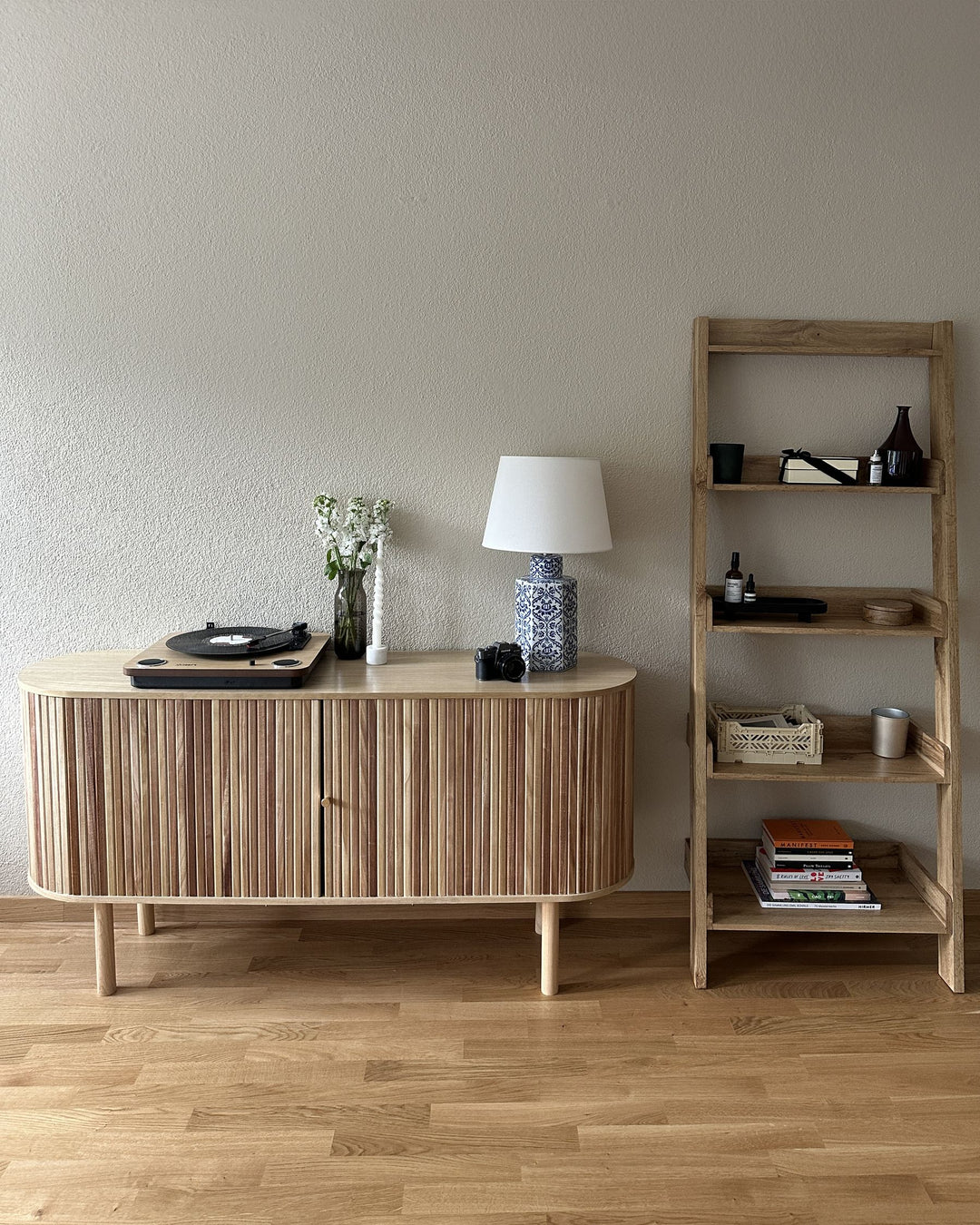 Wooden 2 Door Sideboard 75 cm Light Manana