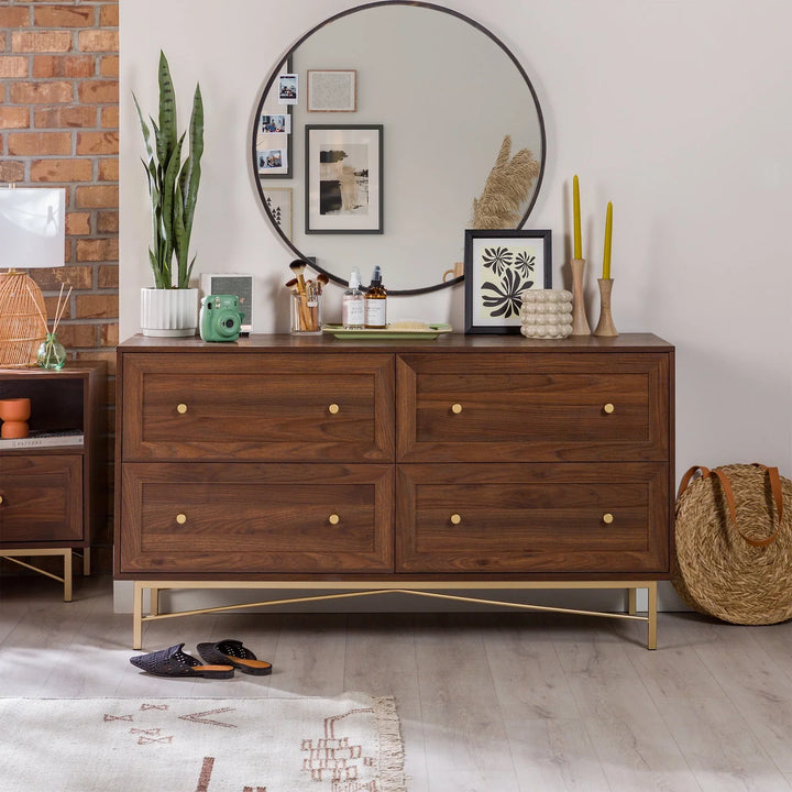 4 Drawer Dresser Dark Walnut Tereza