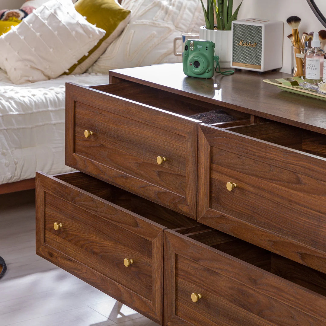 4 Drawer Dresser Dark Walnut Tereza