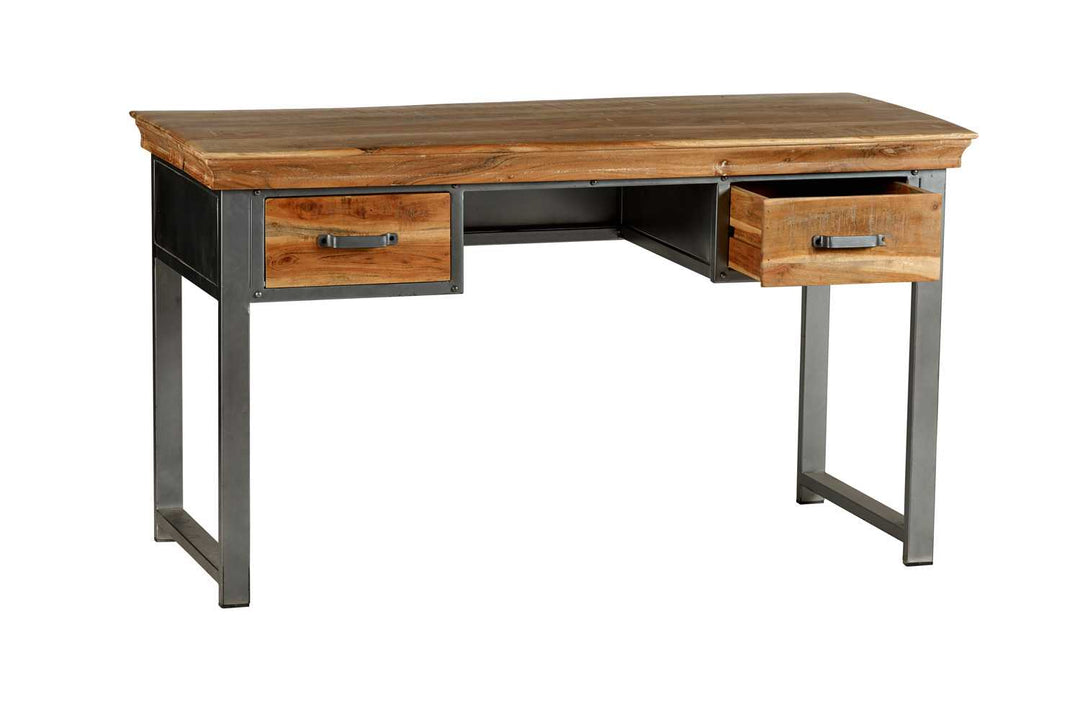 Metropolis Industrial 2 Drawer Writing Desk