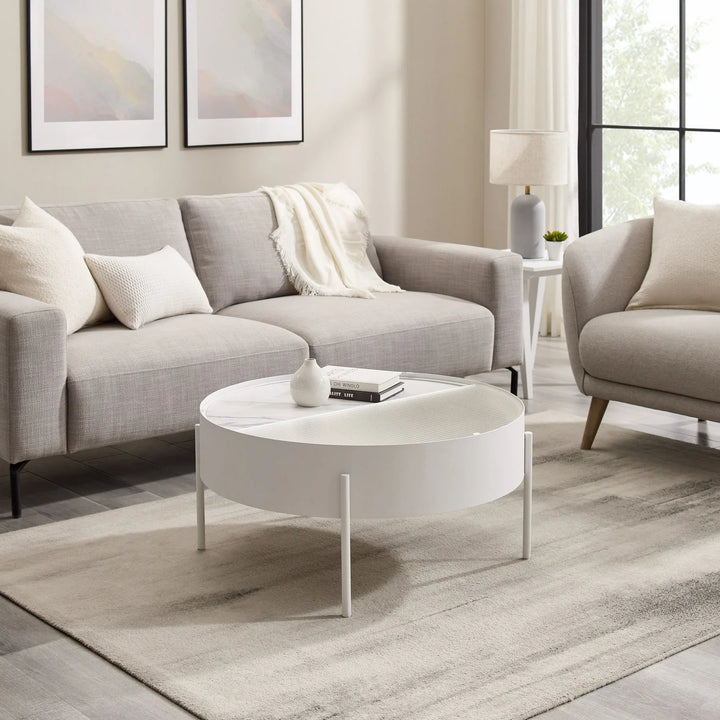 Modern Coffee Table White Stewart