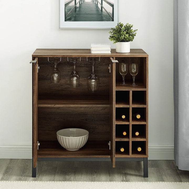 Bar Cabinet Rustic Oak Heideman